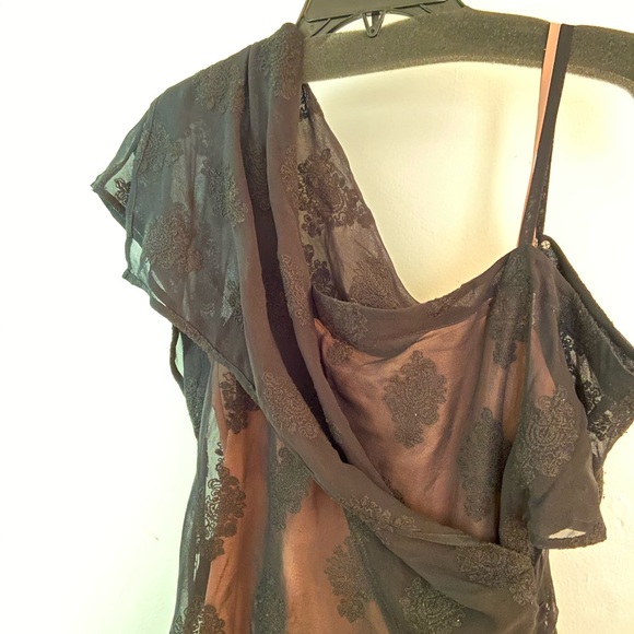 Theory Flounce Sheer Midi Dress - Picture 12 of 16